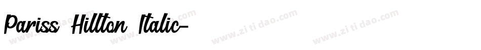 Pariss Hillton Italic字体转换